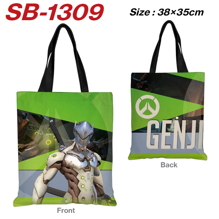 Overwatch Anime Canvas Handheld Shoulder Bag Handbag Shopping Bag 38X35CM  SB-1309