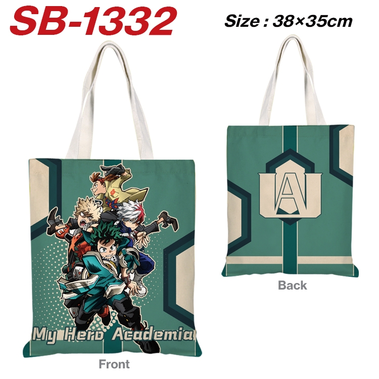 My Hero Academia  Anime Canvas Handheld Shoulder Bag Handbag Shopping Bag 38X35CM  SB-1332