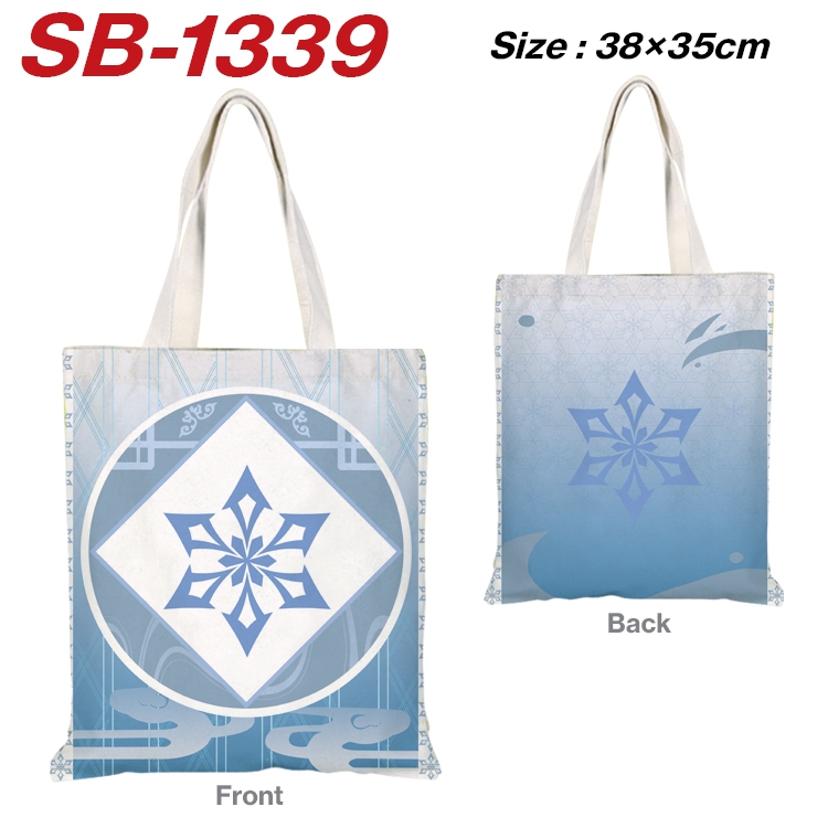 Genshin Impact Anime Canvas Handheld Shoulder Bag Handbag Shopping Bag 38X35CM SB-1339