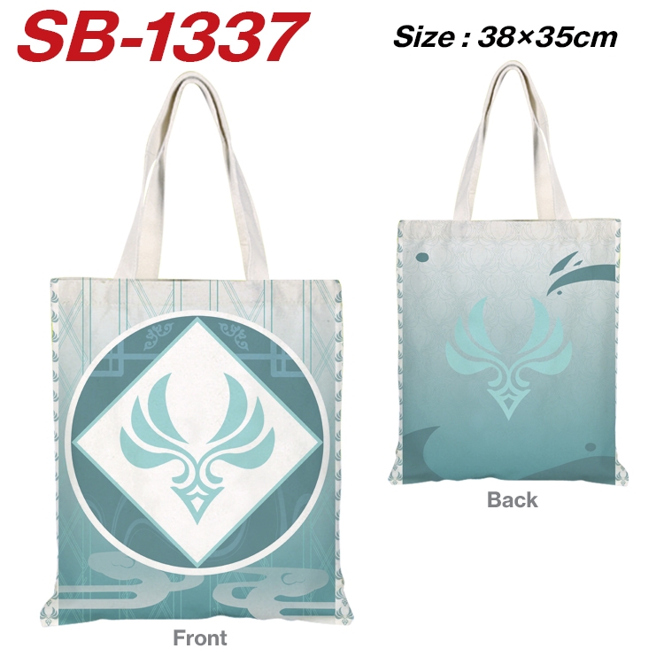 Genshin Impact Anime Canvas Handheld Shoulder Bag Handbag Shopping Bag 38X35CM SB-1337