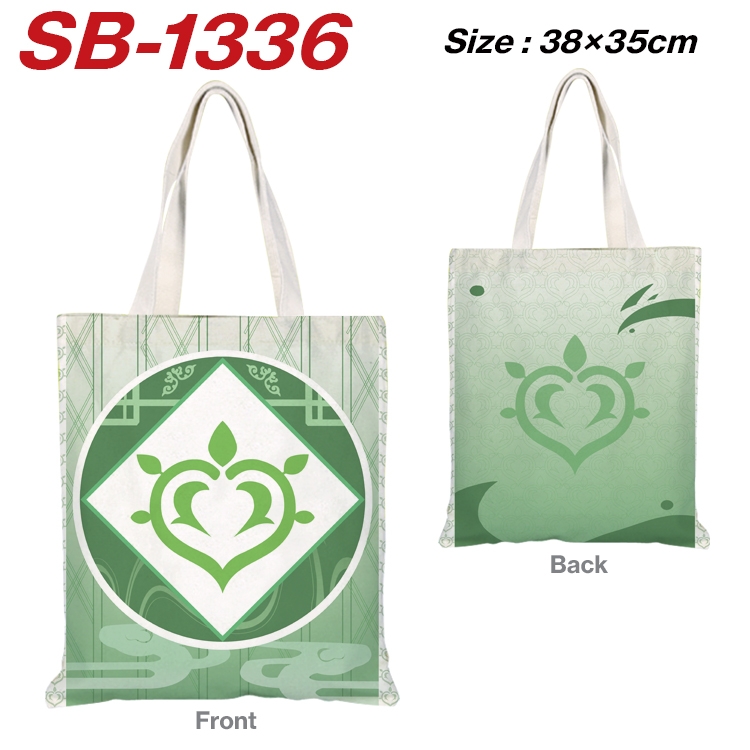 Genshin Impact Anime Canvas Handheld Shoulder Bag Handbag Shopping Bag 38X35CM SB-1336