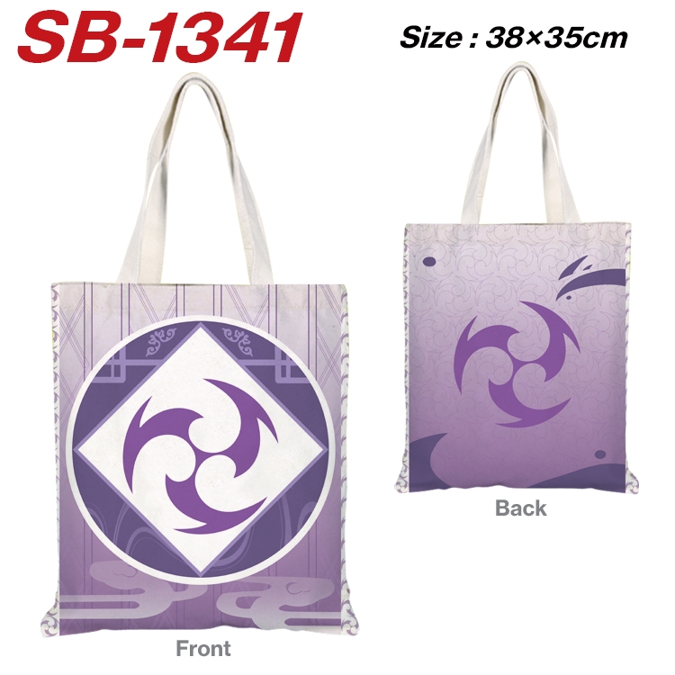 Genshin Impact Anime Canvas Handheld Shoulder Bag Handbag Shopping Bag 38X35CM  SB-1341