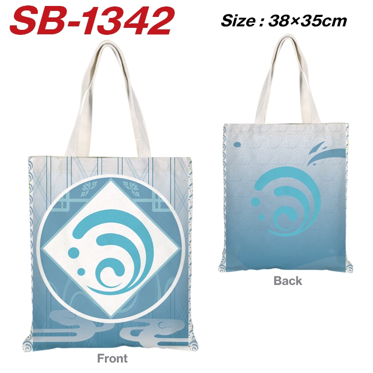 Genshin Impact Anime Canvas Handheld Shoulder Bag Handbag Shopping Bag 38X35CM  SB-1342