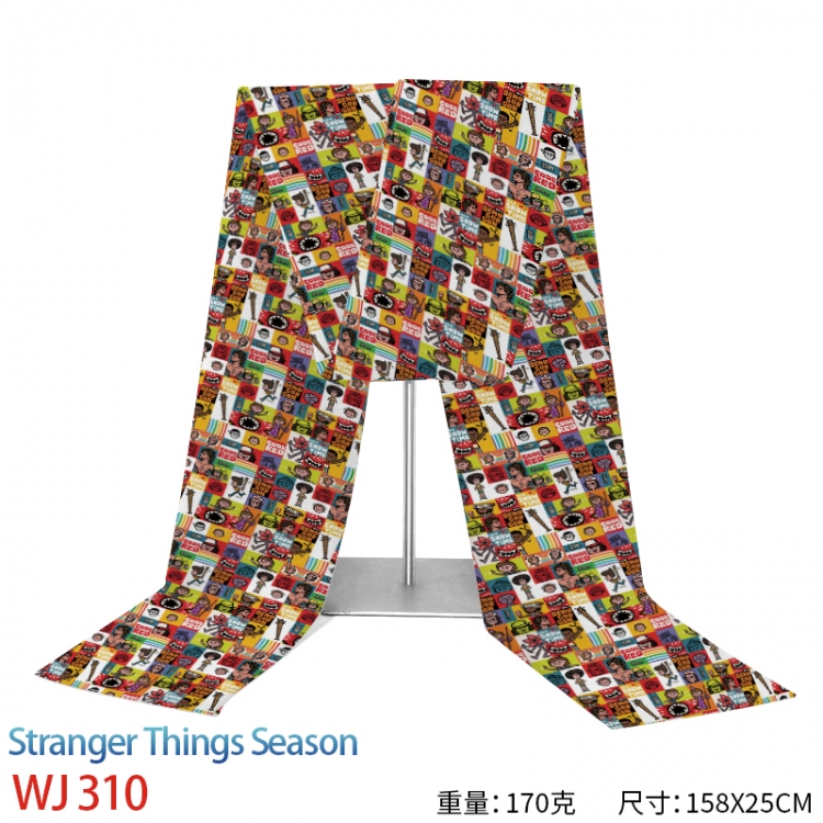 Stranger Things Anime full-color flannelette scarf 158x25cm  WJ-310