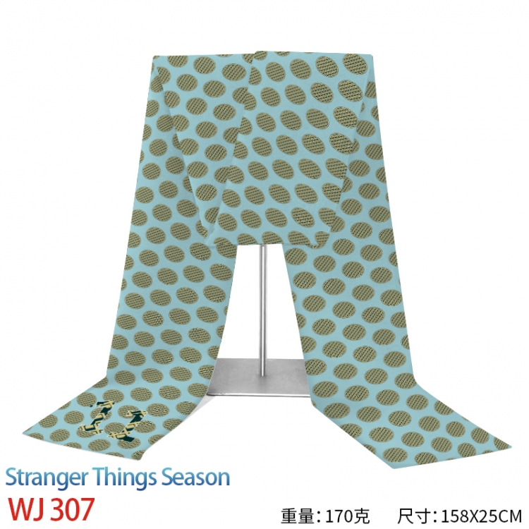 Stranger Things Anime full-color flannelette scarf 158x25cm WJ-307