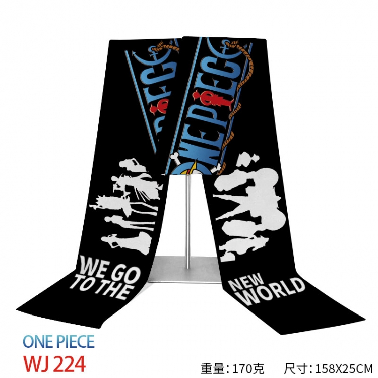 One Piece Anime full-color flannelette scarf 158x25cm WJ-224-2