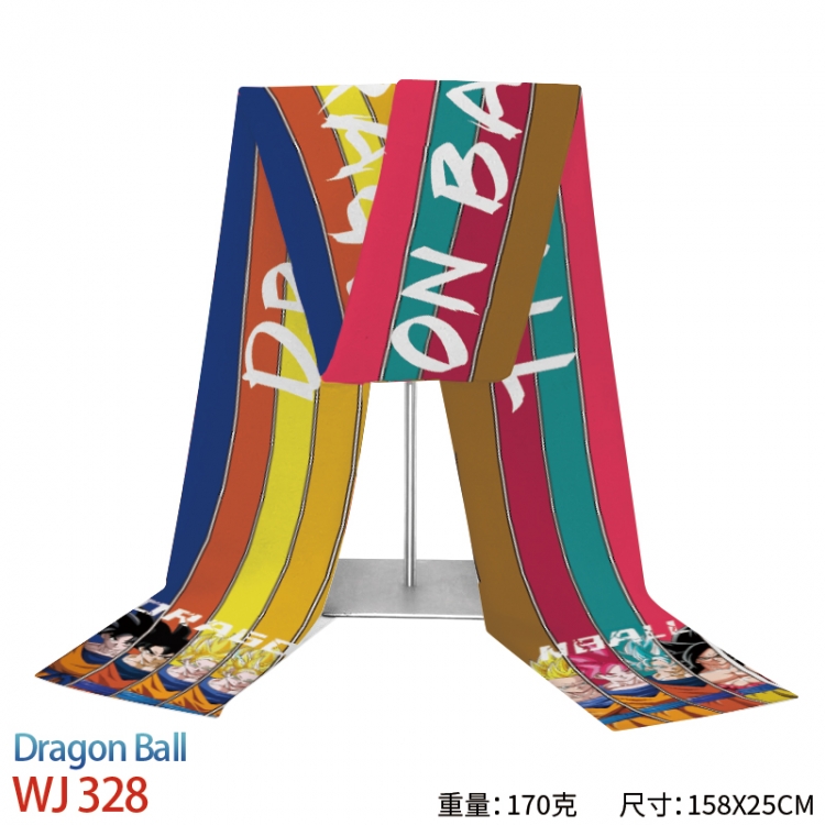 DRAGON BALL Anime full-color flannelette scarf 158x25cm WJ-328