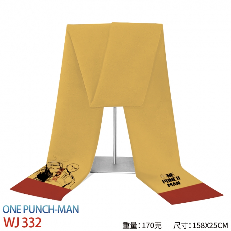 One Punch Man Anime full-color flannelette scarf 158x25cm WJ-332