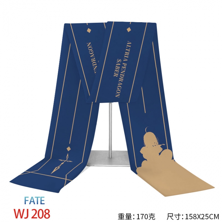 Fate/stay night  Anime full-color flannelette scarf 158x25cm WJ-208-2