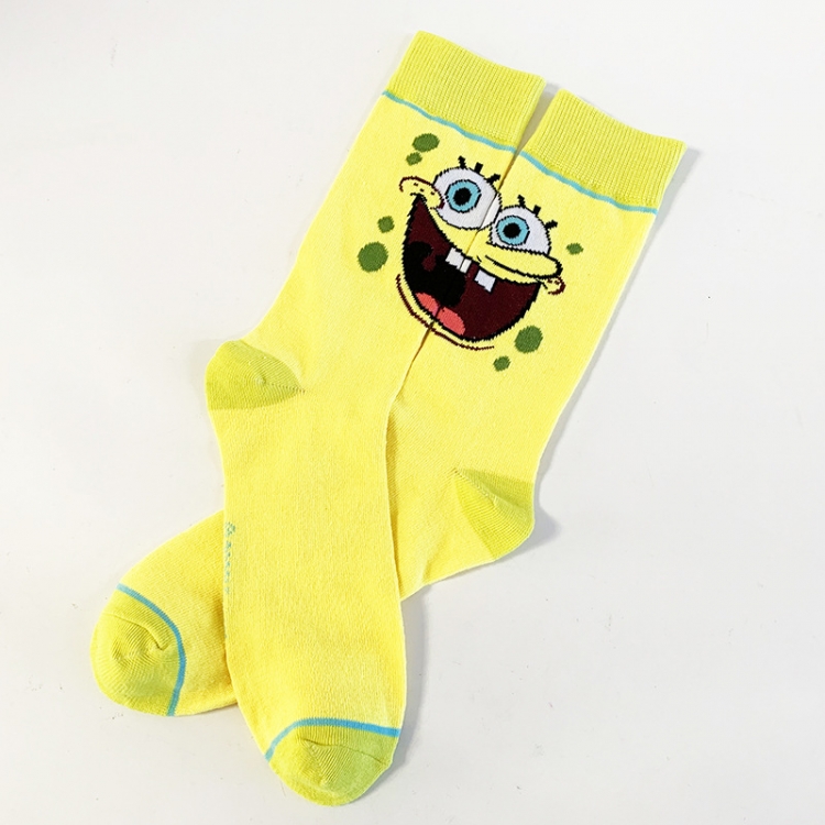 SpongeBob Couple's Letter Medium Sneakers Fashion Socks price for 5 pcs