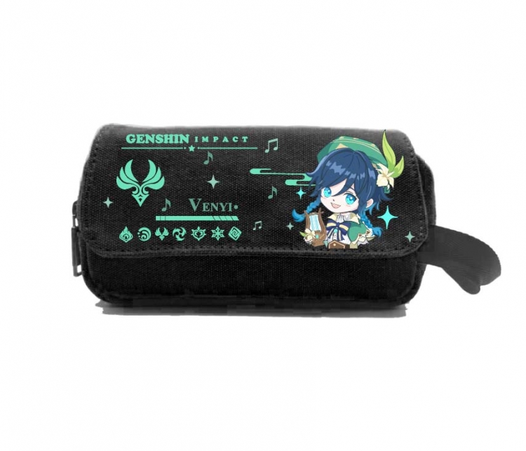 Genshin Impact Anime character pencil case 20.5x5.5x9.5