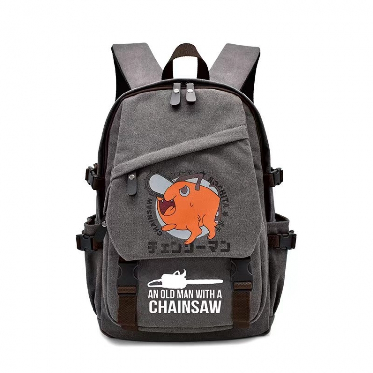 Chainsaw man Anime surrounding backpack canvas schoolbag 43x31x13cm