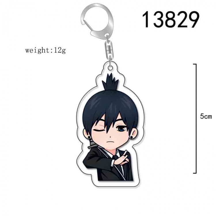 Chainsaw man Anime Acrylic Keychain Charm price for 5 pcs 13829