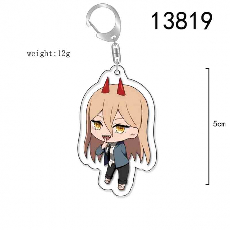 Chainsaw man Anime Acrylic Keychain Charm price for 5 pcs 13819