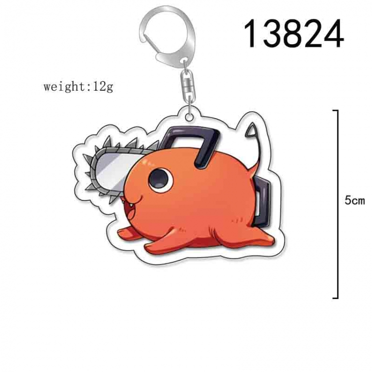 Chainsaw man Anime Acrylic Keychain Charm price for 5 pcs 13824