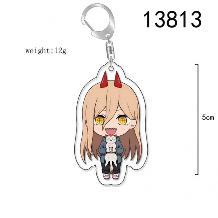 Chainsaw man Anime Acrylic Keychain Charm price for 5 pcs 13813