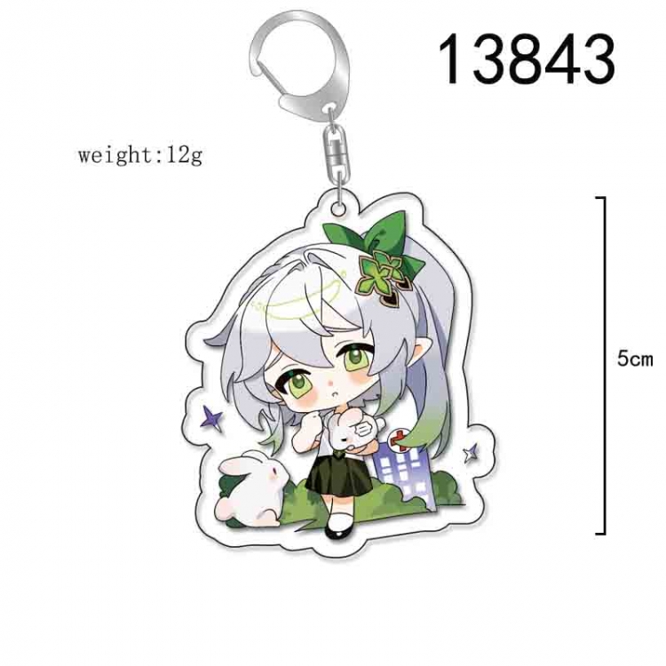 Genshin Impact  Anime Acrylic Keychain Charm price for 5 pcs 13843