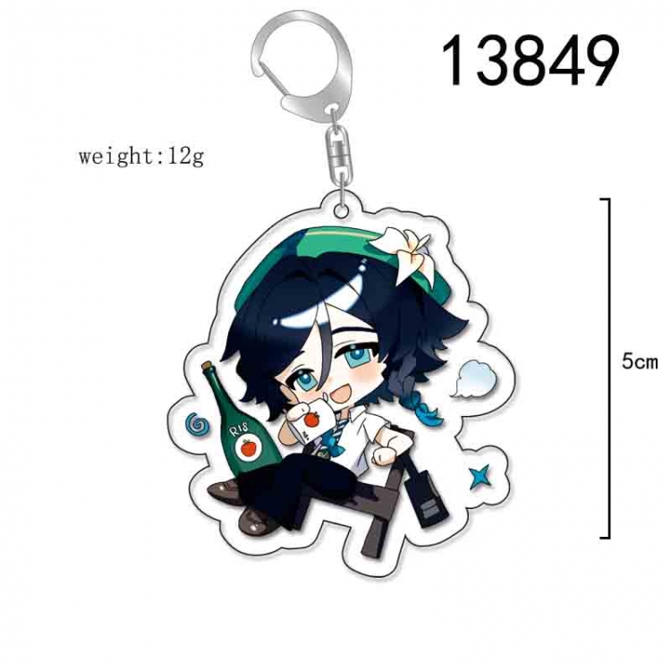 Genshin Impact  Anime Acrylic Keychain Charm price for 5 pcs 13849