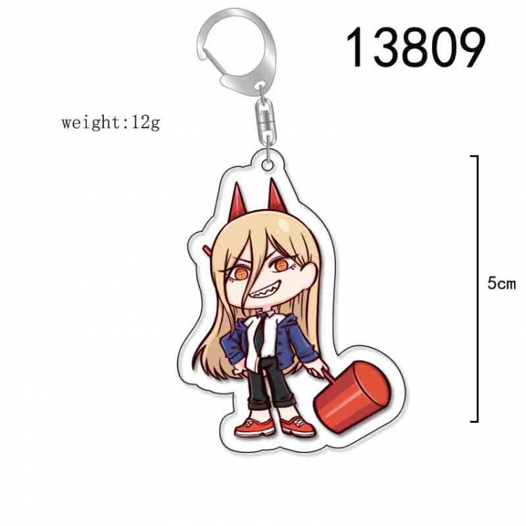 Chainsaw man Anime Acrylic Keychain Charm price for 5 pcs 13809