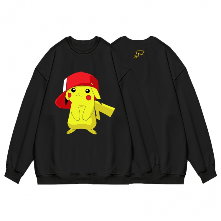 Pokemon Anime print fashion casual thick hooded sweater  from S to 3XL