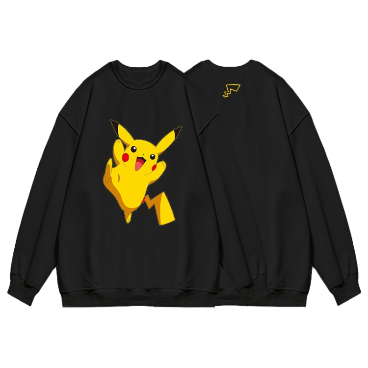Pokemon Anime print fashion casual thick hooded sweater  from S to 3XL