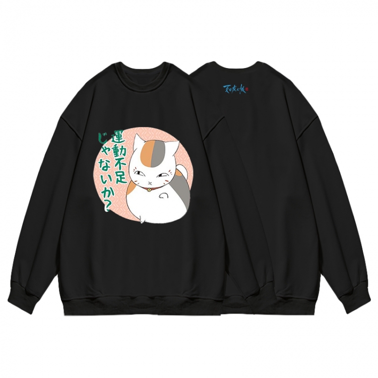 Natsume_Yuujintyou Anime print fashion casual thick hooded sweater  from S to 3XL