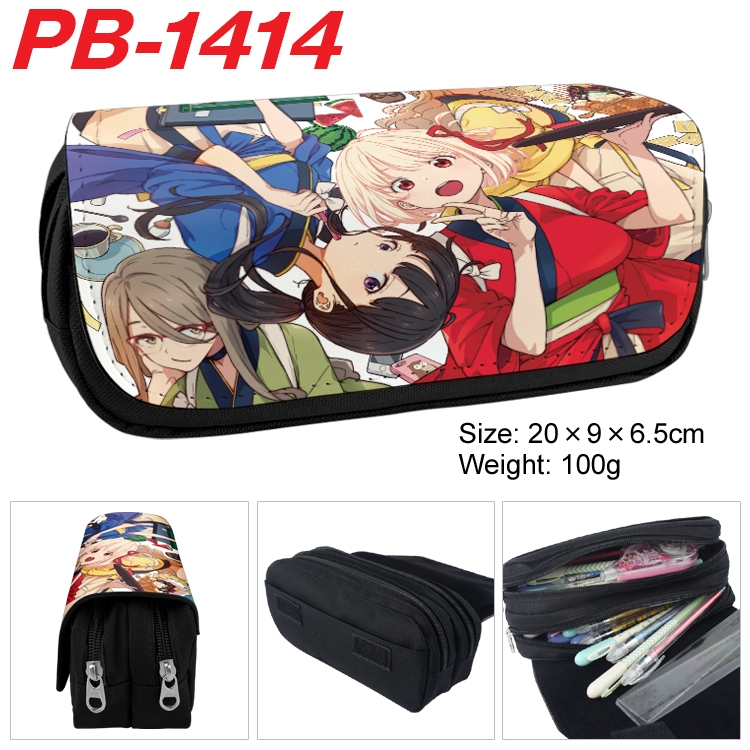 LycorisRecoil pper canvas stationery case pencil Bag 20×9×6.5cm PB-1414