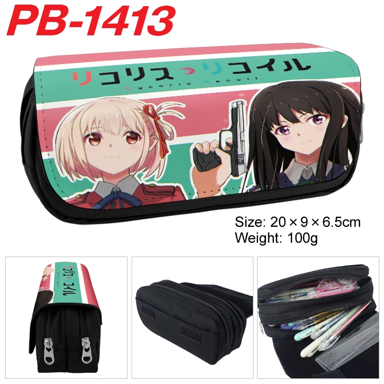 LycorisRecoil pper canvas stationery case pencil Bag 20×9×6.5cm  PB-1413