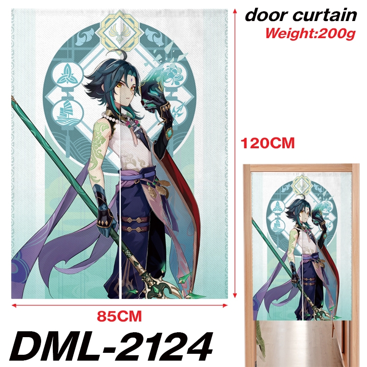 Genshin Impact Animation full-color curtain 85x120CM DML-2124