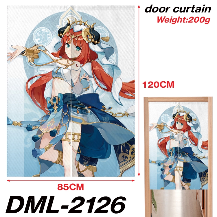 Genshin Impact Animation full-color curtain 85x120CM DML-2126