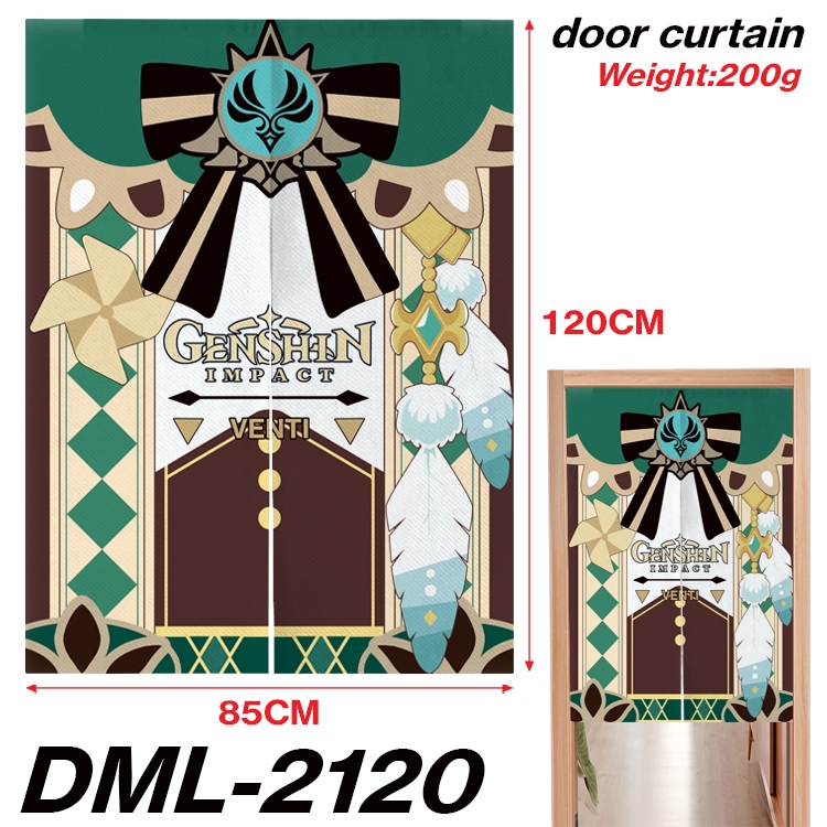 Genshin Impact Animation full-color curtain 85x120CM DML-2120