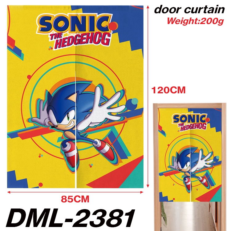 Sonic The Hedgehog Animation full-color curtain 85x120CM DML-2381