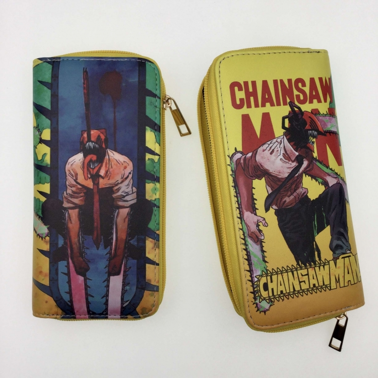 Chainsaw man Animation full-color printing long zipper wallet