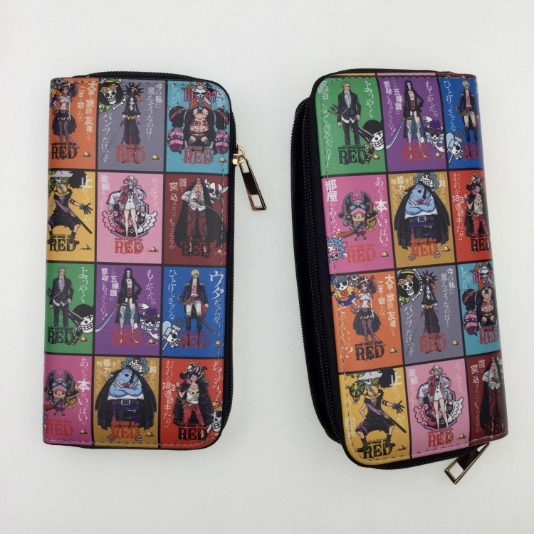 One Piece   Animation full-color printing long zipper wallet