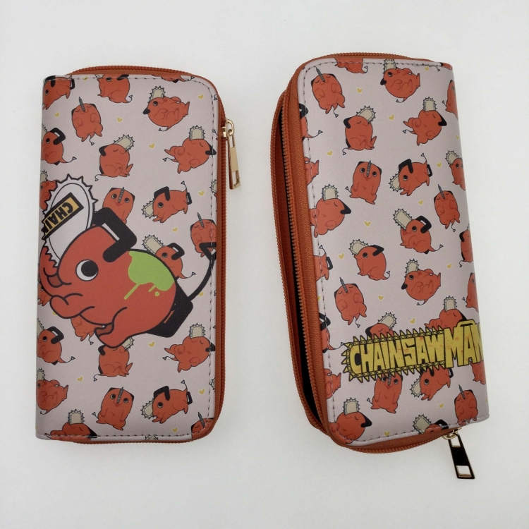 Chainsaw man Animation full-color printing long zipper wallet