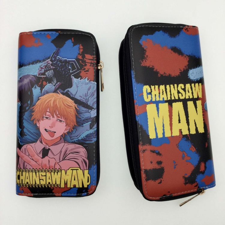 Chainsaw man Animation full-color printing long zipper wallet