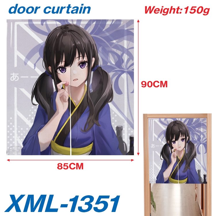 Lycoris Recoil Animation full-color curtain 85x90cm XML-1351A