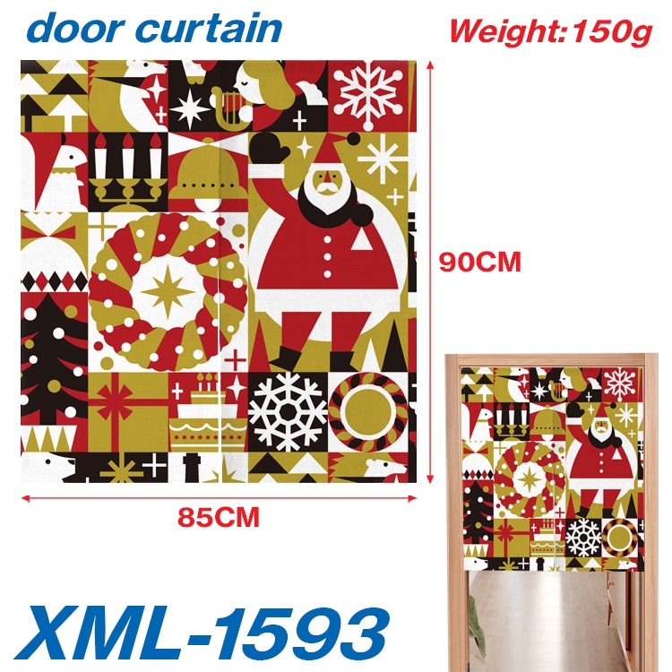 Christmas Cartoon full-color curtain 85x90cm  XML-1593A