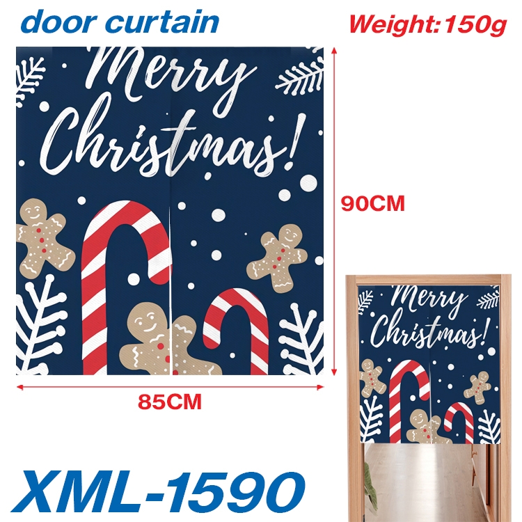 Christmas Cartoon full-color curtain 85x90cm XML-1590A