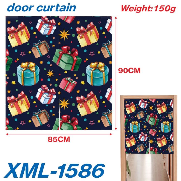 Christmas Cartoon full-color curtain 85x90cm XML-1586A