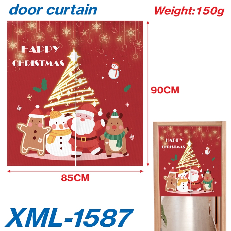 Christmas Cartoon full-color curtain 85x90cm XML-1587A