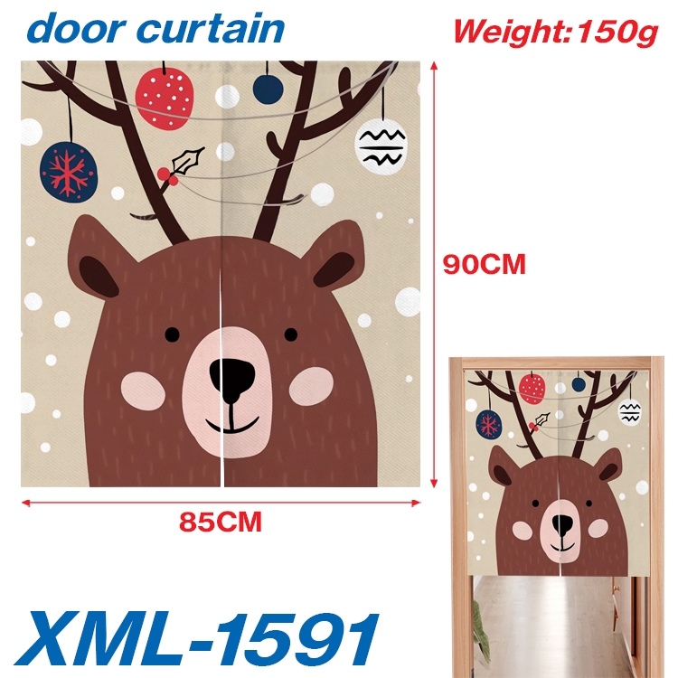 Christmas Cartoon full-color curtain 85x90cm XML-1591A