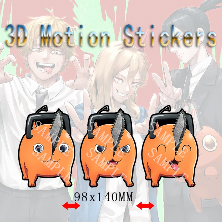 Chainsaw man 3D HD variable map car computer animation stickers price for 2 pcs