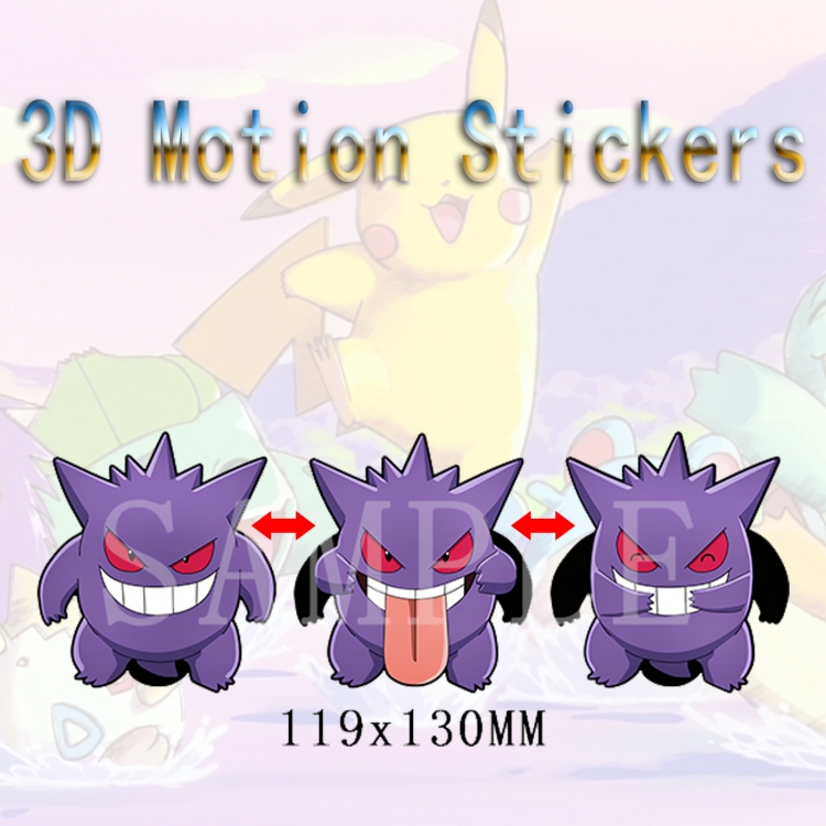 Pokemon  3D HD variable map car computer animation stickers price for 2 pcs