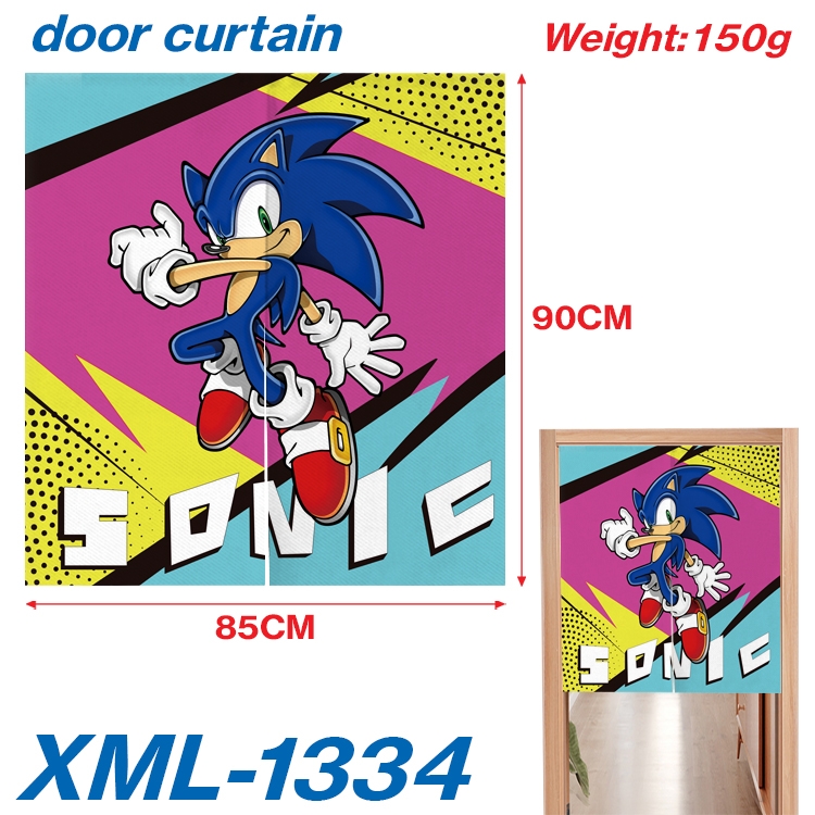 Sonic The Hedgehog Animation full-color curtain 85x90cm
