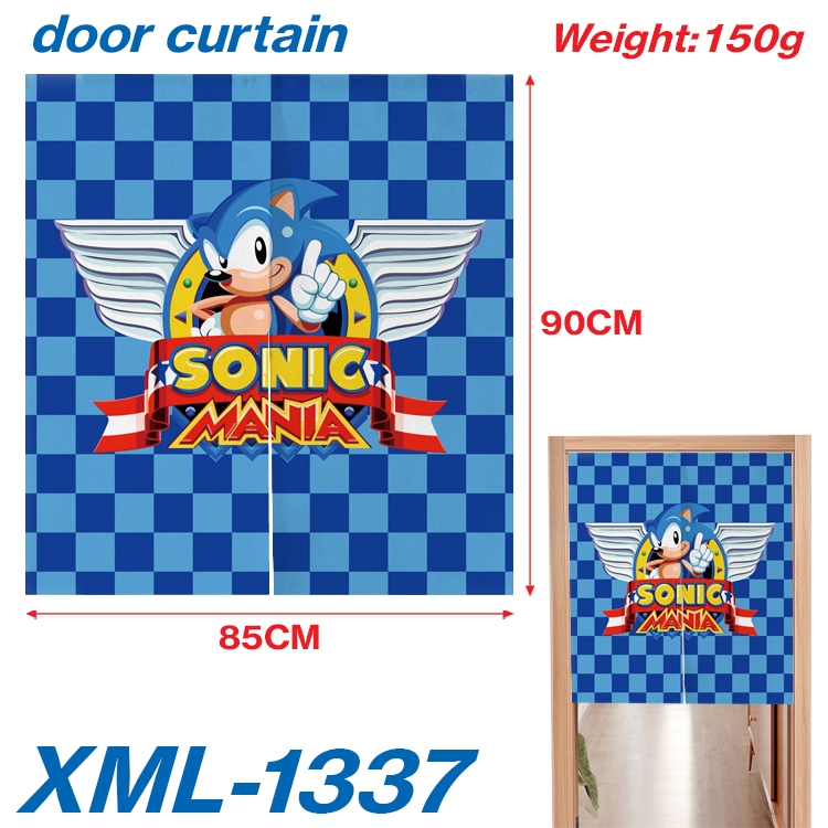 Sonic The Hedgehog Animation full-color curtain 85x90cm