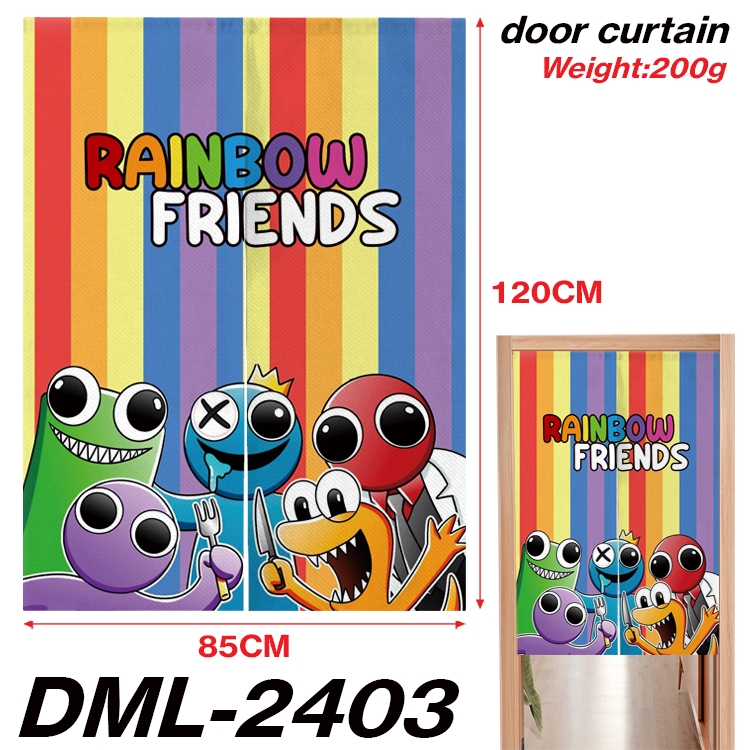Rainbow friends  Animation full-color curtain 85x120CM DML-2403