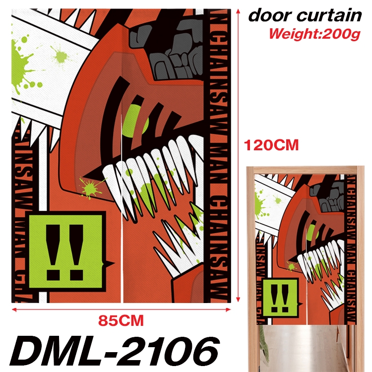 Chainsaw man Animation full-color curtain 85x120CM DML-2106