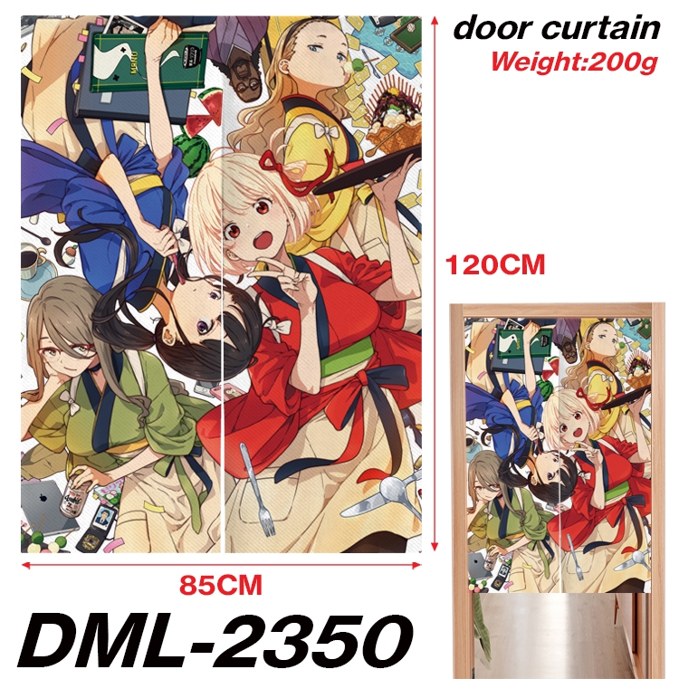 Lycoris Recoil Animation full-color curtain 85x120CM   DML-2350