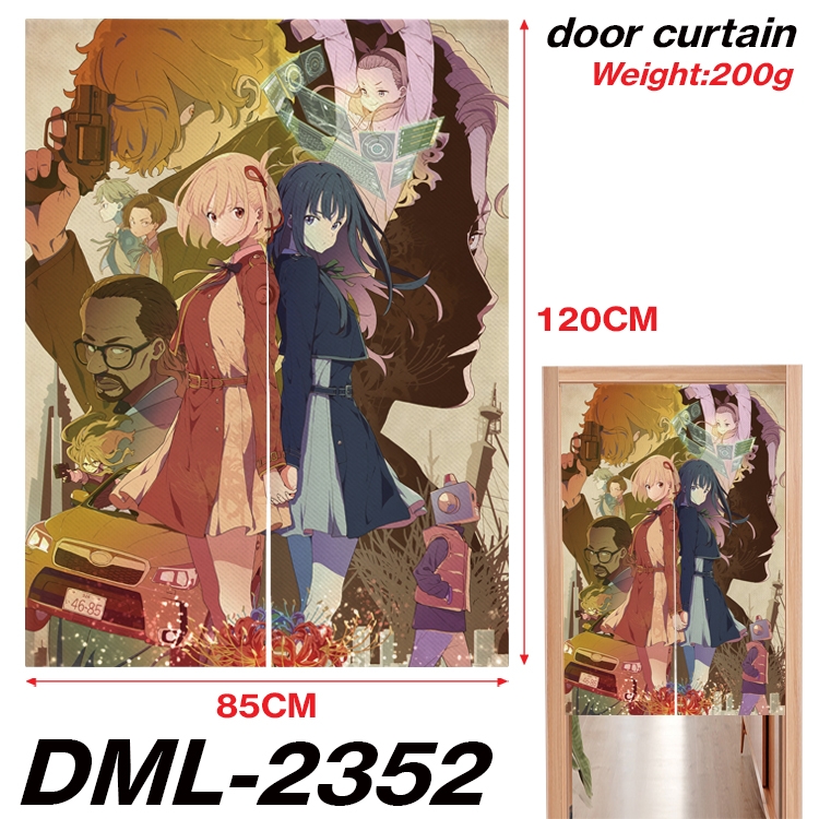 Lycoris Recoil Animation full-color curtain 85x120CM   DML-2352